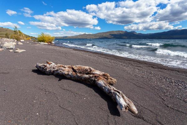 Top Black Sand Beaches Around the World - Black beach of Lanín National Park, Argentina
