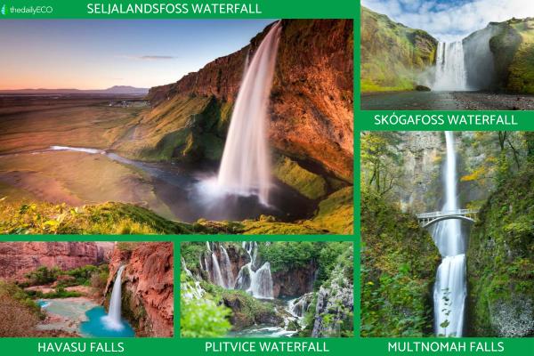 Difference Between Waterfalls and Cascades - Examples of famous cascades