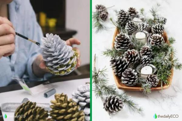 How to Make Christmas Decorations Using Pine Cones - How to create a Christmas pinecone centerpiece