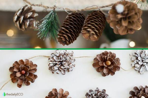 How to Make Christmas Decorations Using Pine Cones - How to create a pinecone garland