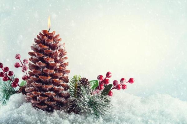 How to Make Christmas Decorations Using Pine Cones - How to create pinecone-shaped candles