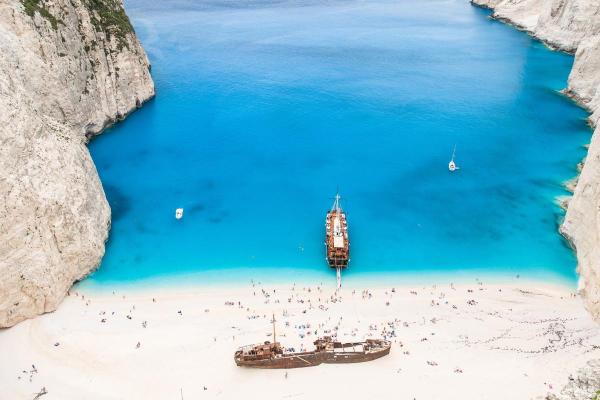 Most Beautiful White Sand Beaches in the World - Navagio Beach, Greece