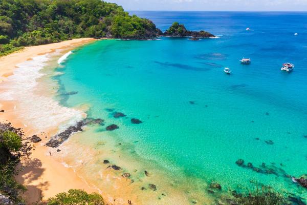 Most Beautiful White Sand Beaches in the World - Sancho Bay, Brazil